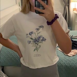 brandy forget me not flower shirt